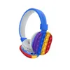 New Head-Mounted Cute Rainbow Bluetooth Fidget Toy Stereo Headset Push it Bubble Sensory Simple Dimple Antistress Wholesale 591