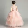 Första kommunionen Iegant Formell klänning för tjejer Flower Girls Wedding Evening Kids Dresses for Girls Princess Party Long Gown Q0716