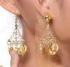 Indiska smycken multilager mynt chokers halsband örhängen sätta magen dans halsband öron för scen show grossist