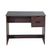Computer Desk Commercial Furniture Writing Study Table with 2 Side Drawers Classic Home Office Laptop Desk Brown Wood Notebooka05