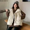 WERUERUYU Winter Hooded Sleeveless Jacket Women Windproof Warm Cotton Vest Coat Casual Thicken Waistcoat 210819