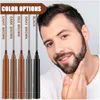 Remplisseur de crayon à barbe pour homme, longue durée - Stylo à barbe avec un applicateur à pointe de micro-fourchette pour créer une barbe d'aspect naturel, des sourcils à moustache