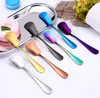 Stainless Steel Tableware Plated Color Fork Spoon Dishes Knife Gift Flatware kitchen Tools Barware Drinking Teaspoon Suits