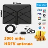 Dernières 2000 Miles d'intérieur HDTV Antennes Récepteur satellite antenne tv numérique Avec Amplificateur Rayon Aérien clair Fox satellites plat