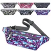 Utomhusväskor Unisex Camouflage Print Waist Pack Sportfickor Vattentät Löpande Gymväska Kvinnor Män Multi-Function Fanny Bum