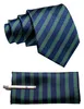 Klasik Paisley Yeşil Mavi Mor Erkek Kravat Kravat Seti İpek Dokuma Business8434516