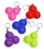 Fidget Simple Keychain Key Ring Push Bubble Poppers Kids Finger Toy Sensory Squeeze Toys Squishies Balls Anti Angriety Poo-dess H25P7Kr