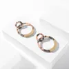 10Pair Fashion Colorful geometrical Round Ring Hoop Earrings For Woman Party Wedding Jewelry Gift