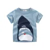 29 years kids boys 100 cotton short sleeve shark cartoon tshirts clothes children kids summer tops clothing