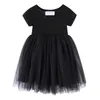 Mudkingdom Sparkly Girls Tutu Dress Princess Plain Toddler Short Sleeve Dresses Girl Party Tulle Clothes Children Summer Dress Q0716