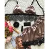 2pcs Kvinnor Underkläder Sexig Silk Satin Lingeri Pajamas Crop Tops Bra + Shorts Set Sexig Kvinna V-Neck Ärmlös Nattkläder Y0911