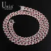 UWIN White CZ замороженные 9 мм Кубинские Chian Choker Женщины Ожерелье Золото Металлические Мужчины Хипхоп Ювелирные Изделия для подарка х0509