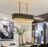 Lustres en cristal de luxe K9 pour salon chambre métal noir Led éclairage intérieur décoration de maison