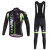 2024 Pro Mens Black Green Winter Cycling Jersey Set Long Sleeve Mountain Bike Cycling Clothing Breattable Mtb Bicycle Clothes Wear Suit B35