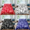 Paisley Bandana Tryckt 2 / 3pcs Duvet Cover Bedding Set med kudde Fall Lyxig sängkläder Singel full Queen King Size H0913