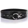 Belts Belt Women039s Elastic Wide Stretch PU Leather Girl Ceinture Black Brown Red Womans8082629