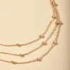 2021 novas mulheres coradores colar de ouro pingente pingente multilayer colar liga cadeia colar moda jóias presente