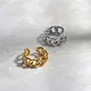 Women Rings Chunky Chain Rings Link Twisted Wide For Unisex Vintage Gothic Chunky Midi Ring Antique Jewelry Accessory
