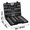 Utensili manuali VEVOR 110 PZ Set di maschi e filiere Kit custodia in acciaio al tungsteno METRIC8192713