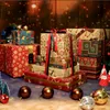 50 * 70cm julklappslipning Xmas Kraftsplåtar Snöflingor Klassiska Plaid Stripes Wrapping Pappersfesttillbehör 20 Design Valfri BT6724