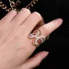 Godki 2020 Trendig Crossover Big Bold Statement för Kvinnor Cubic Zircon Finger s Pärlor Charm Ring Bohemian Beach Smycken