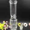 Narguilé en verre à 3 couches avec triple nid d'abeille à turbine Percs Pipe à eau avec joint femelle de 18 mm