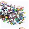 Résine perles perles bijoux de couleur assortie strass plate-tête, mélangé plat pour DIY Déco M, 4mm, 5mm, 6mm Drop Livraison 2021 U2NVE