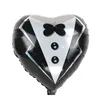 2 stks/set bruid en bruidegom romantische trouwjurk folie hart ballonnen trouwfeest decoratie verloving Valentijnsdag ballons