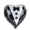 2pcs/Set Bride and Groom Romantic Wedding Dress Foil Heart Balloons Wedding Party Decoration Engagement Valentine's Day Ballons