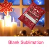 Nieuwste Canvas Sublimatie Santa Sack Cartoon Elk Snowflake Kerstdecoratie Apple Candy Gift Tassen met Trekkoord