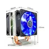 12 V 3PIN Silent Double Tower CPU Cooling Wentylator CHŁODZENIE CHŁODZENIE DLA ITEL LGA1150 1151 1155 AMD 2/3 + - Czerwony