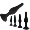 Massagem Itens Preto 4 Tamanhos Silicone Anal Plug Sexo Brinquedos Para Mulher Homens Prostate Massager Butt Plug Para Iniciante Anal Estimular Ferramentas sexuais