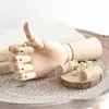 VILEAD Wooden Hand Figurines Rotatable Joint Hand Model Drawing Sketch Mannequin Miniatures Office Home Desktop Room Decoration 210811