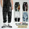 Japansk stil anime Sweatpants Men Multi Pocket Long Cargo Pant Harajuku Joggger Trousers Streetwear Pants Plus Size 4XL 5XL 6XL 0124