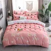 Aloe Vera Cotton Four-Piece Suit, Three-Piece Bedding Sanding Quilt Cover,Sheet,Pillowcase Studentskin Sheet 210615