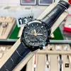 2021 Neue Sechs-Stiche-Luxus-Herrenuhren Alle Zifferblätter Quarzuhr Hochwertige japanische Top-Marke Militär-Chronographenuhr Ledergürtel Herrenmode Geschenk