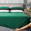 Bonenjoy اللون الأخضر السرير ورقة 1 قطعة 100٪ من القطن ملاءات السرير على مرونة الملكة الملك حجم السرير Sabanas ملاءات كاملة القطن 210626
