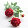 Simulation Peony Artificial Flower Multi Color Red White Blue Home Wedding Beautiful Decoration Fake Flower Plastic Peony LLD12165