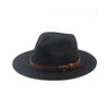 Широкие шляпы натуральная панама кожаная пряжка соломенная шляпа летняя женщина/мужская пляжная солнце