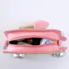 Luxe jongens schoudertas voor vrouwen minibus modellering tas voor kleine meisjes glanzende roze PU-portemonnees kinderfeest handtas