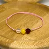 Earrings & Necklace Women Jewelry Set Sweet Girl Carnelian Beads Rings Aesthetic Yellow Agate Natural Stones Threads Bracelets Handmade Gift