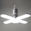 天井灯E27 48W LED電球ランプファンライトミニ折りたたみ式ブレード角ホームガレージ照明のために調整可能