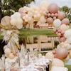 Patimat ros guld ballong båge krans kit bröllop födelsedag balong födelsedagsfest dekor barn baby shower latex konfetti ballon 211216