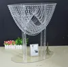 80cm (31 ") Forma oval brilhante Cristal Acrílico Decoração Frisada de Casamento Centerpieces Flower Stand Table Decor para evento