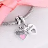 CKK Fit Pandora Bracelets Mother Daughter Heart Charms Silver 925 Original Beads for Jewelry Making Sterling DIY Women Q0225