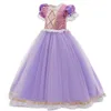 Cosplay Abiti per bambini per ragazze Festa di Natale Abito da principessa Bambini Tulle Abiti a maniche corte Baby Girl Tutu 3-12Y Costume 210303