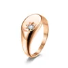 Bröllopsringar 316L Rostfritt stål Nickel Lead Free Zircon Paled Star Singet for Women Ladies Tarnish Party's Jewelry Gold Ring Edwi22