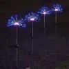 Solar Fireworks Lights 120 Светодиодная Строка Лампы Водонепроницаемый Открытый Садовый Освещение Газонные Лампы Новогодние Украшения Огни W-00686