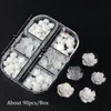Acrylique 3D White Rose Flower Nail Art Decoration Taille de manucure d'outils de manucure pour conception de l'ongle de bricolage3401885
