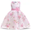 2021 Robe d'été Costume enfants robes de soirée pour filles perles princesse bébé fille robe robes robe de mariée 5 10 ans G1129